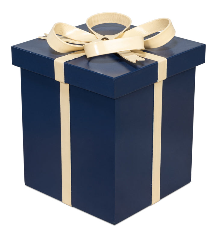 American Home Furniture | Sarreid - Ferrell Leather Holiday Boxes S/3 Navy