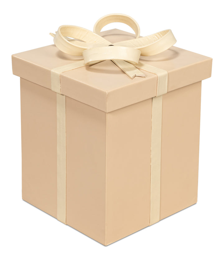 American Home Furniture | Sarreid - Ferrell Leather Holiday Boxes S/3 Taupe 