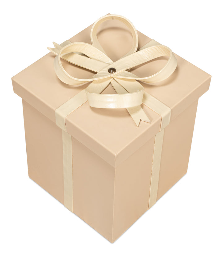 American Home Furniture | Sarreid - Ferrell Leather Holiday Boxes S/3 Taupe 