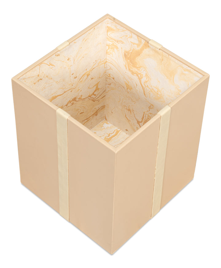 American Home Furniture | Sarreid - Ferrell Leather Holiday Boxes S/3 Taupe 