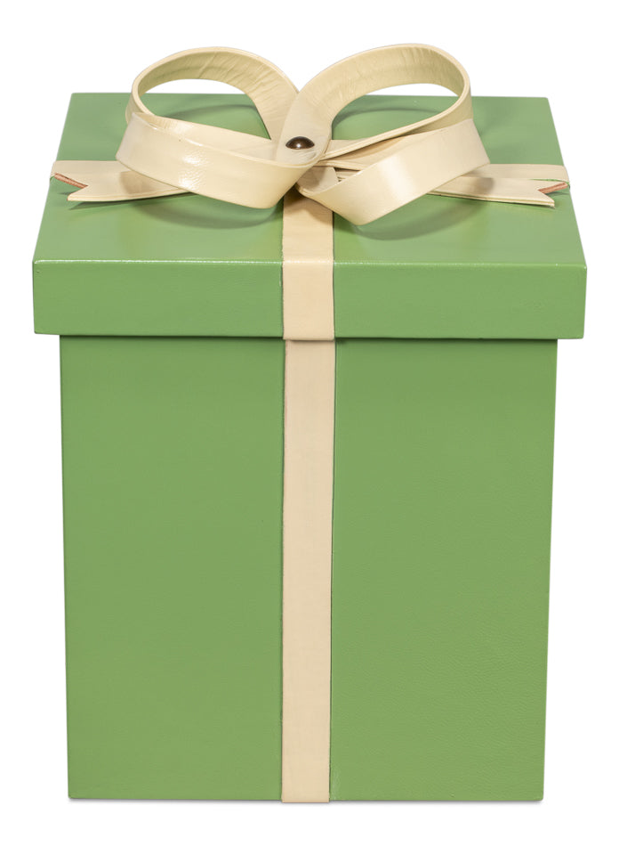 American Home Furniture | Sarreid - Ferrell Leather Holiday Boxes S/3 Green 