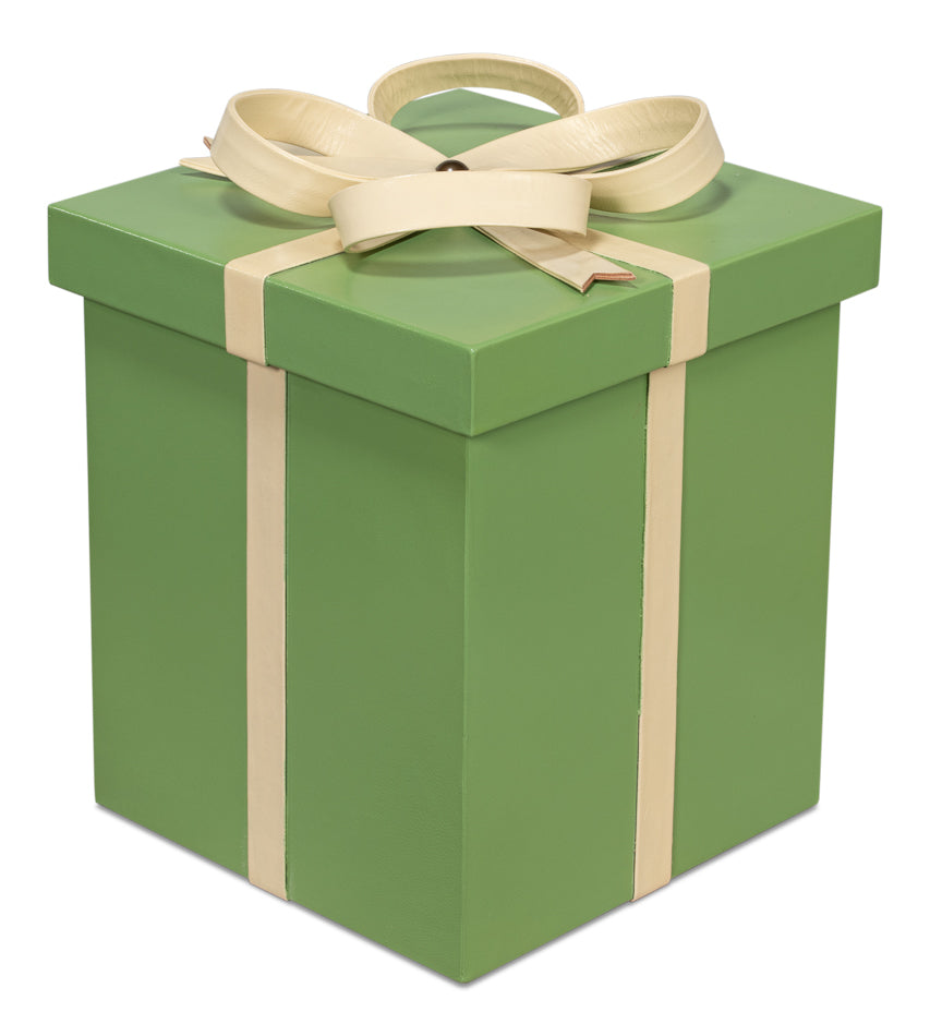 American Home Furniture | Sarreid - Ferrell Leather Holiday Boxes S/3 Green 