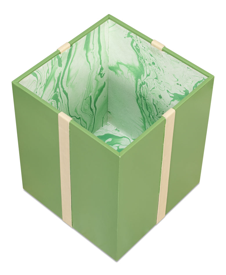 American Home Furniture | Sarreid - Ferrell Leather Holiday Boxes S/3 Green 