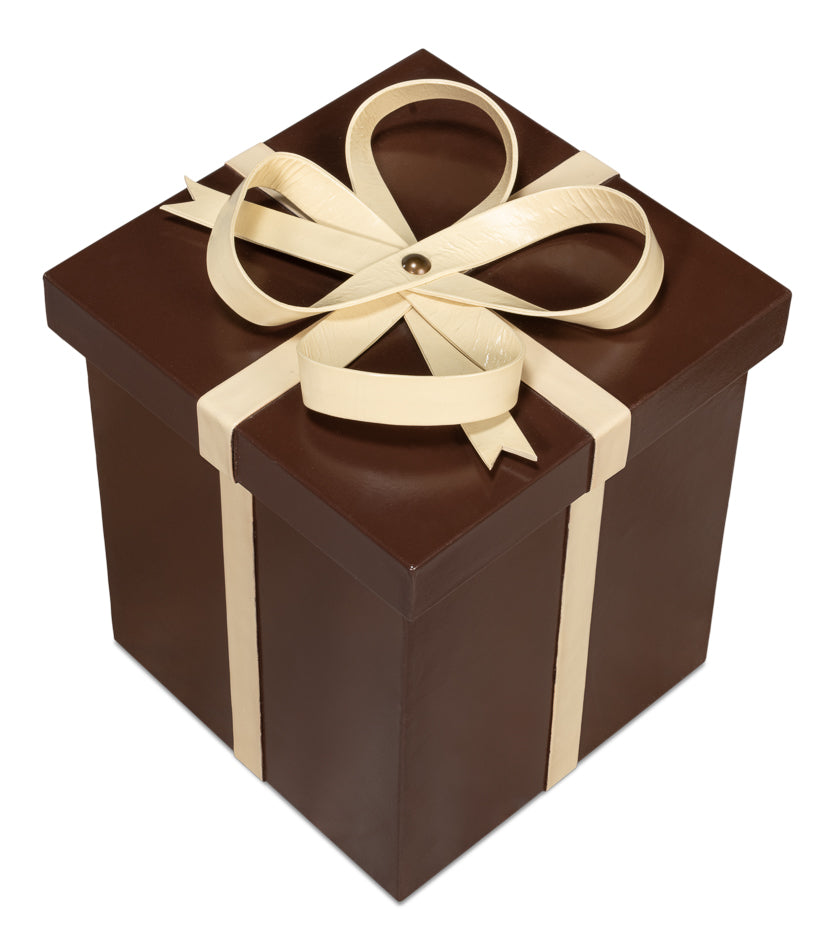 American Home Furniture | Sarreid - Ferrell Leather Holiday Boxes S/3 Choco 