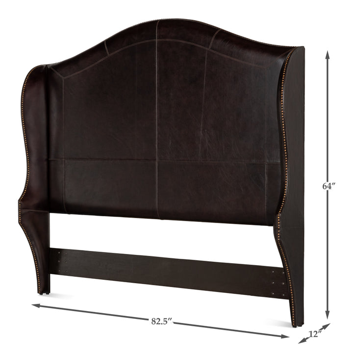 American Home Furniture | Sarreid - Dowry Equestrian Headboard - King - Brown 