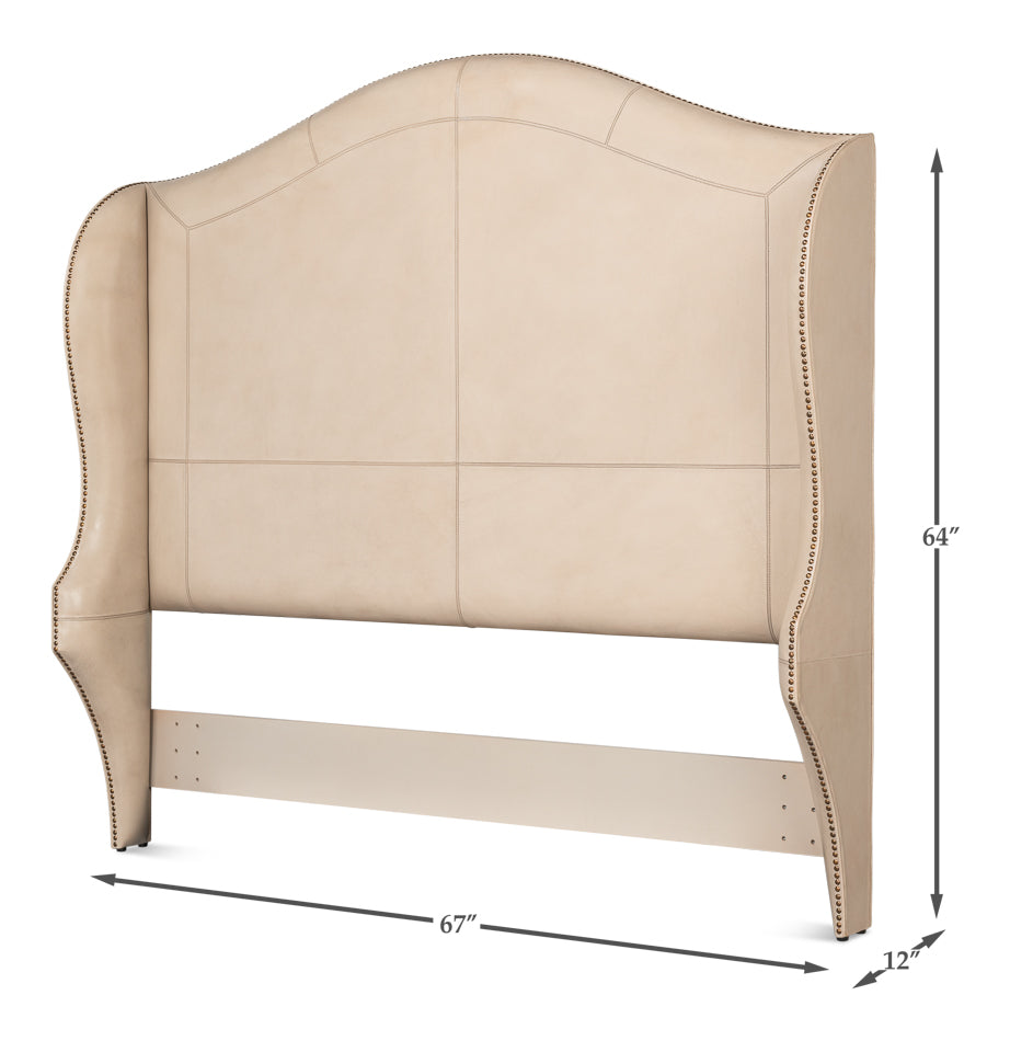 American Home Furniture | Sarreid - Dowry Equestrian Headboard - Queen - Taupe