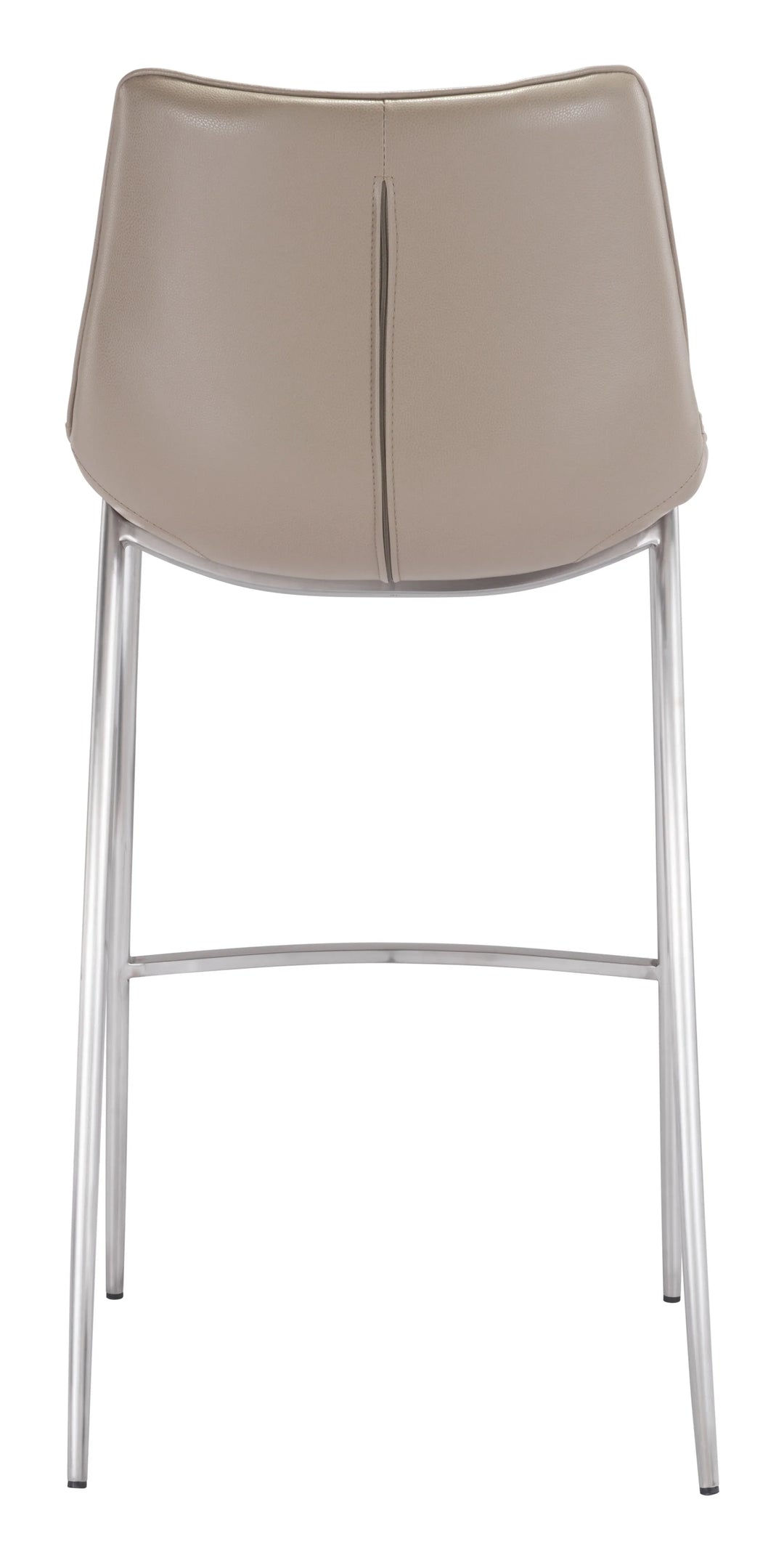 Magnus Barstool (Set of 2) Brown & Silver - AmericanHomeFurniture