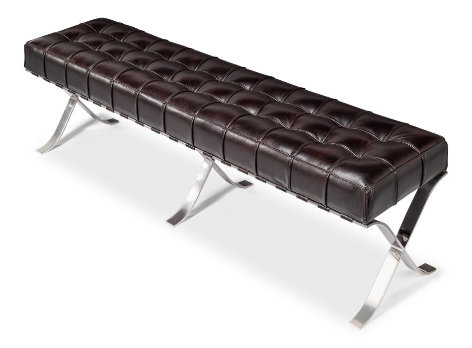 American Home Furniture | Sarreid - Catalunya Long Bench - Dark Brown