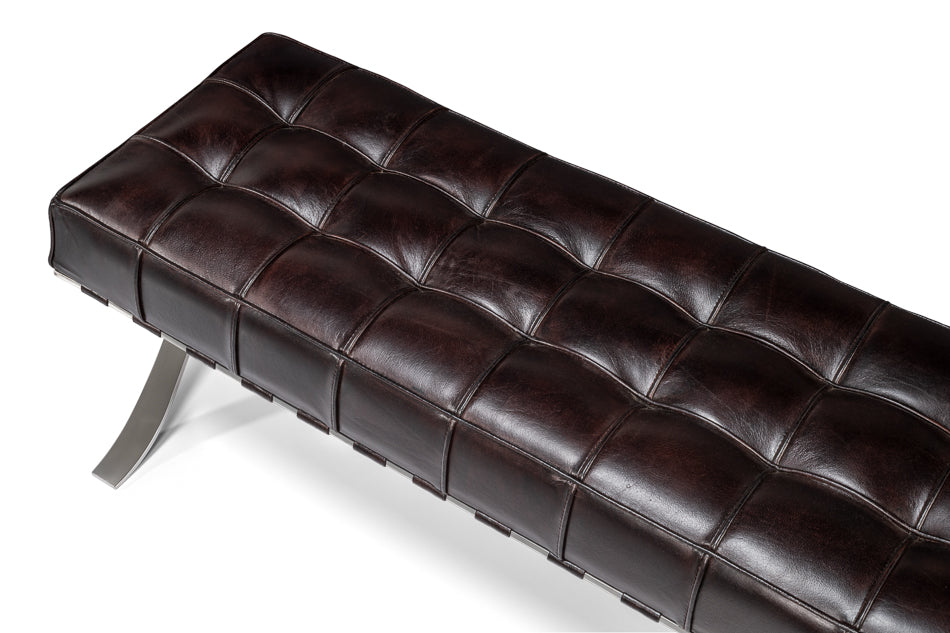 American Home Furniture | Sarreid - Catalunya Long Bench - Dark Brown