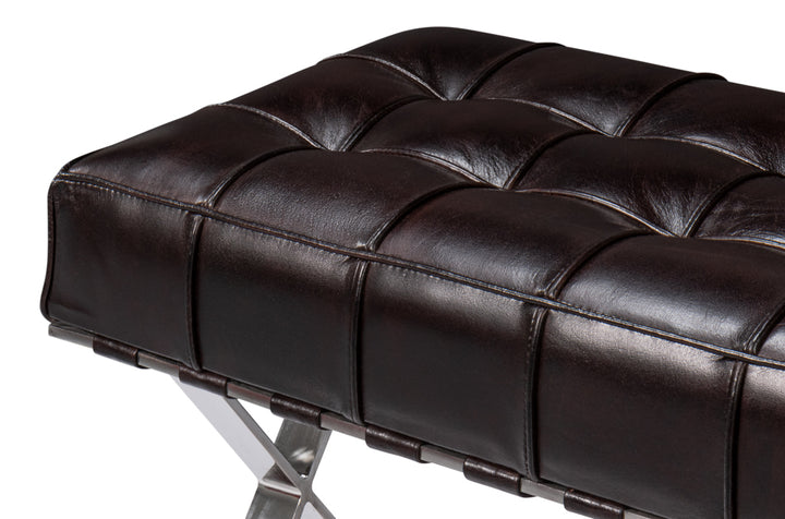 American Home Furniture | Sarreid - Catalunya Long Bench - Dark Brown