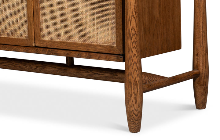 American Home Furniture | Sarreid - Nido 4 Door Rattan Sideboard