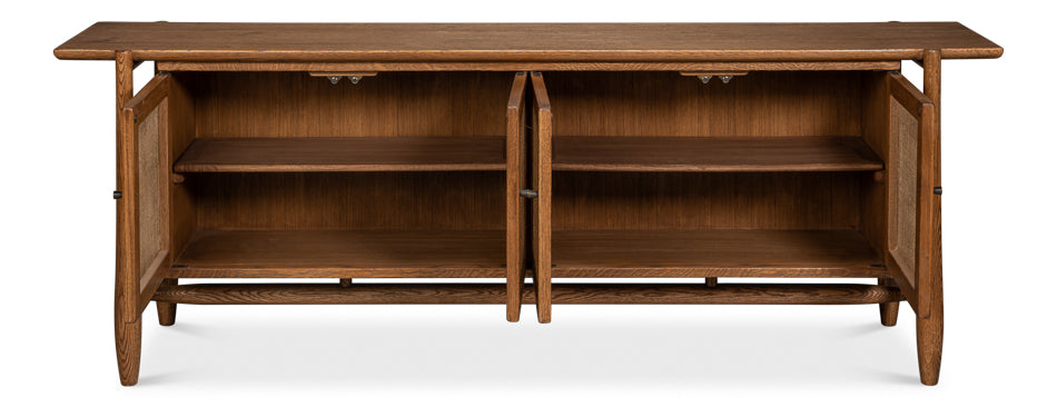 American Home Furniture | Sarreid - Nido 4 Door Rattan Sideboard