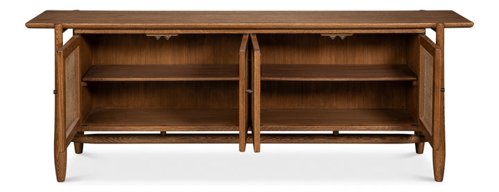 American Home Furniture | Sarreid - Nido 4 Door Rattan Sideboard