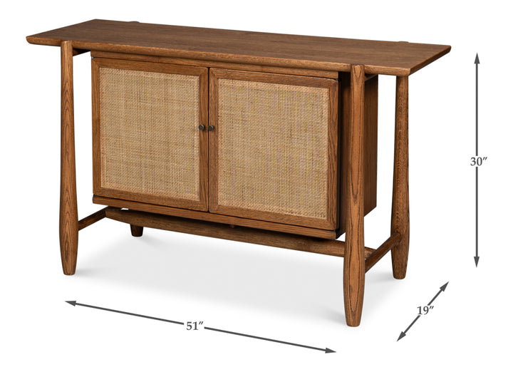 American Home Furniture | Sarreid - Nido 2 Door Rattan Sideboard