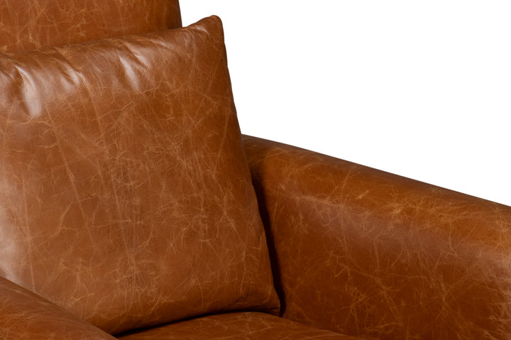American Home Furniture | Sarreid - Dimity Distilled Leather Chair Brown