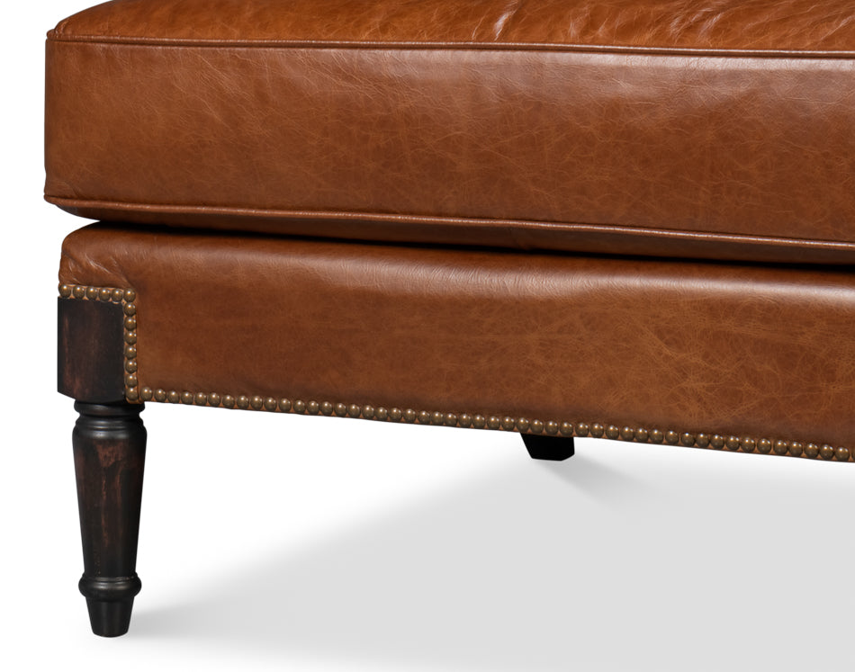 American Home Furniture | Sarreid - Gaston Distilled Leather Chair - Brown