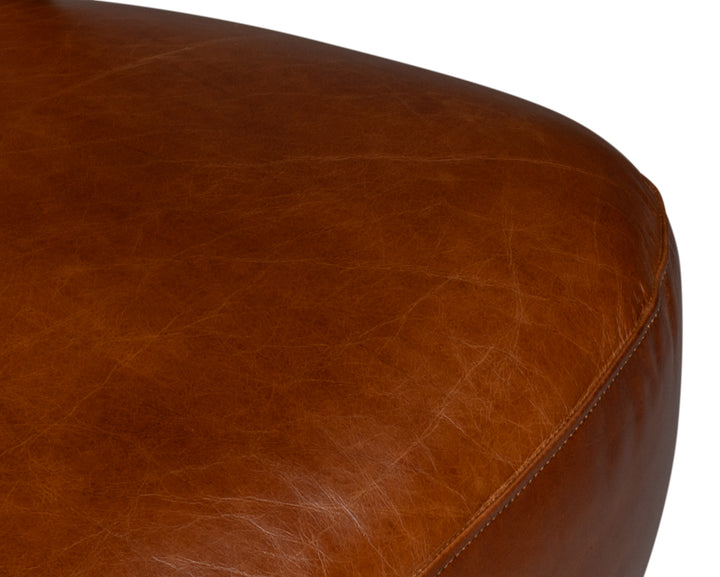 American Home Furniture | Sarreid - Diddy Leather Chair - Havana Brown