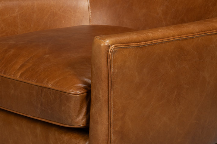 American Home Furniture | Sarreid - Patron Highback Leather Chair - Brown