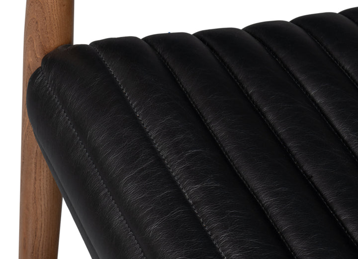 American Home Furniture | Sarreid - Singletary Leather Chair - Onyx Black