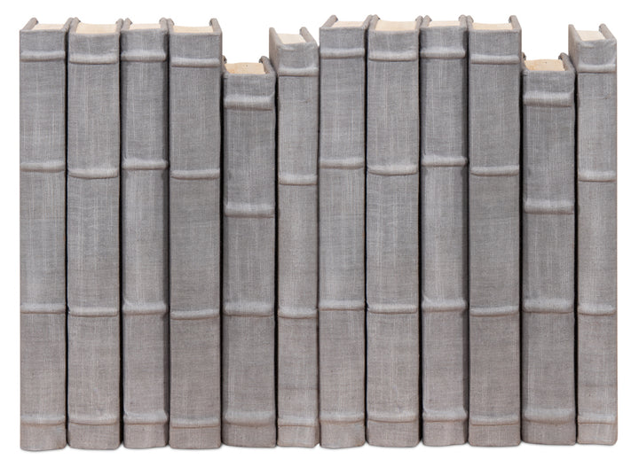 American Home Furniture | Sarreid - Heather Gray Linen Books - Set/12