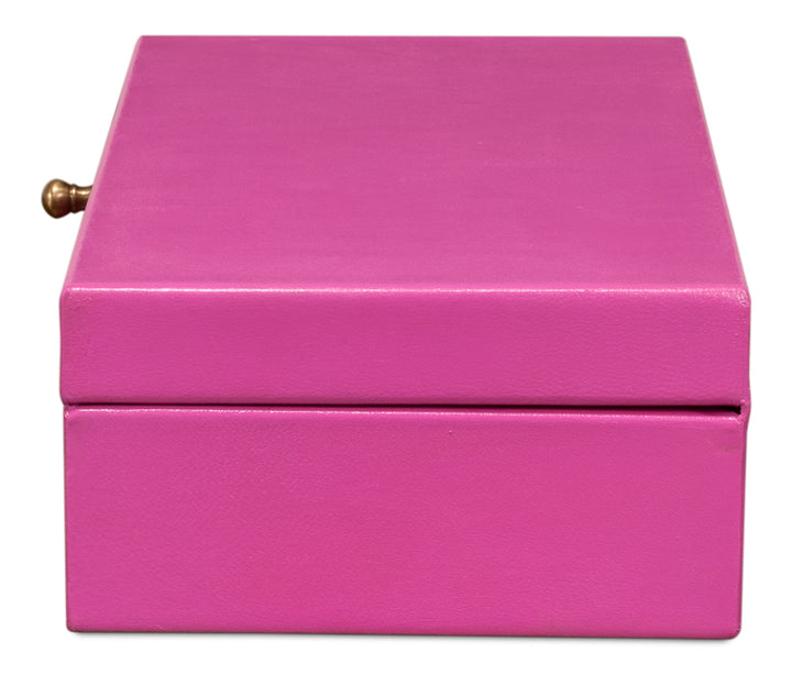 American Home Furniture | Sarreid - Gatsburg Shagreen Box - Pink - Set Of 2