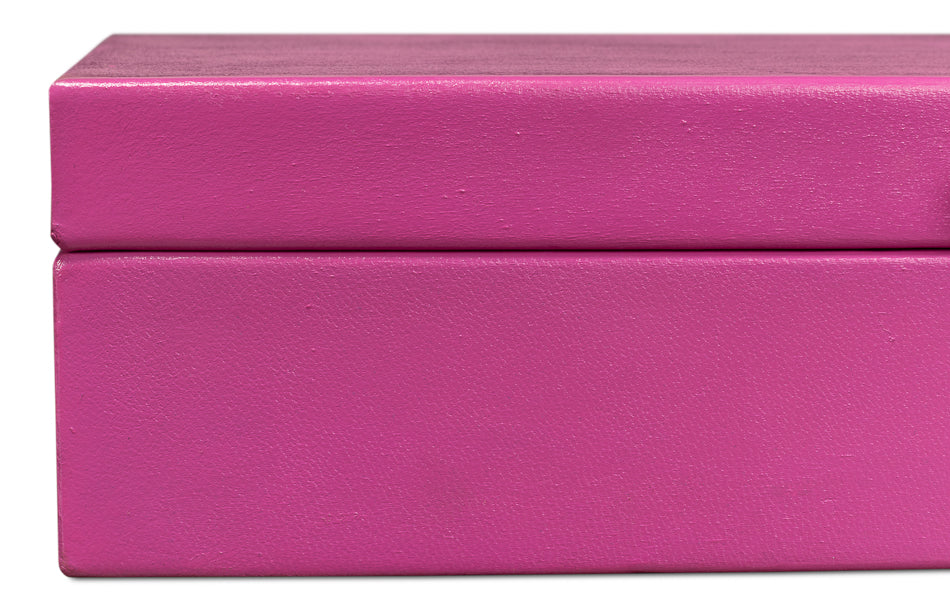 American Home Furniture | Sarreid - Gatsburg Shagreen Box - Pink - Set Of 2