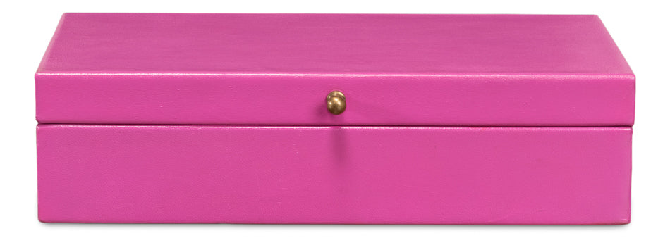 American Home Furniture | Sarreid - Gatsburg Shagreen Box - Pink - Set Of 2