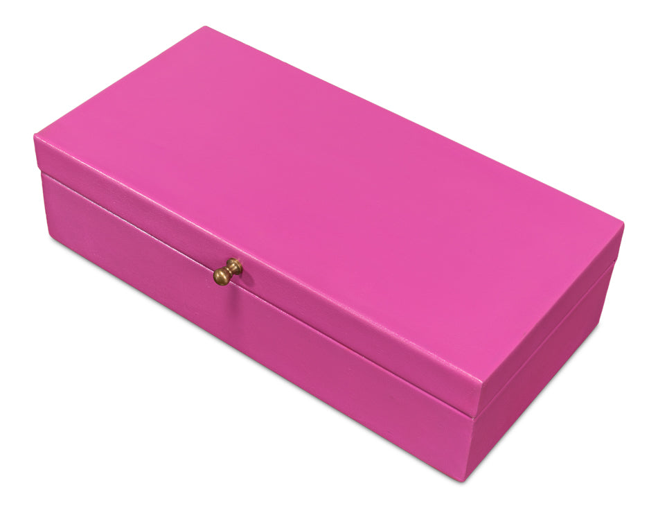 American Home Furniture | Sarreid - Gatsburg Shagreen Box - Pink - Set Of 2