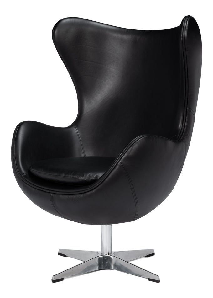 American Home Furniture | Sarreid - Jacobean Mid 20th Century Egg Chair Blk 