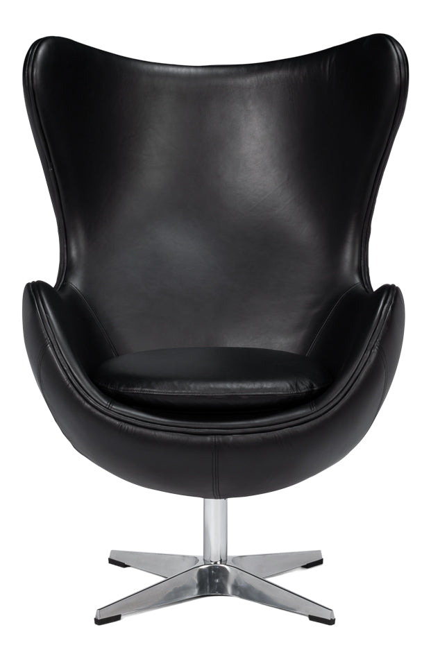 American Home Furniture | Sarreid - Jacobean Mid 20th Century Egg Chair Blk 