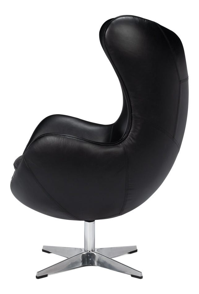 American Home Furniture | Sarreid - Jacobean Mid 20th Century Egg Chair Blk 