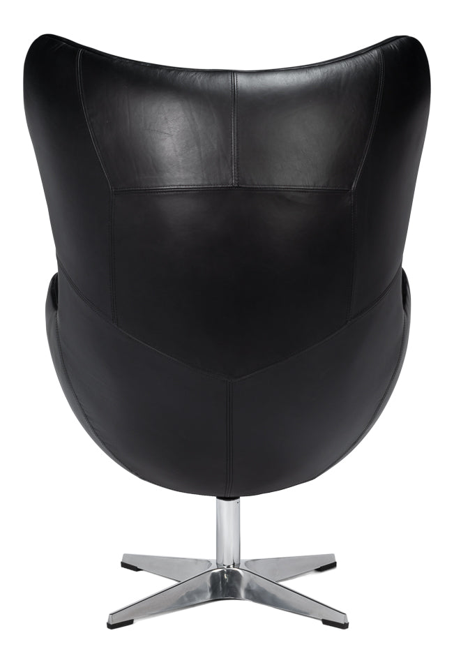 American Home Furniture | Sarreid - Jacobean Mid 20th Century Egg Chair Blk 