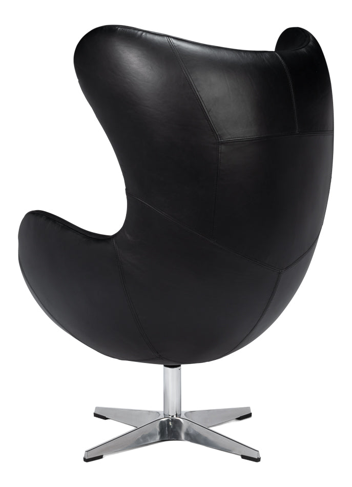 American Home Furniture | Sarreid - Jacobean Mid 20th Century Egg Chair Blk 