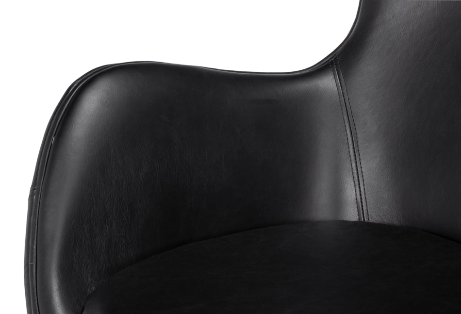 American Home Furniture | Sarreid - Jacobean Mid 20th Century Egg Chair Blk 