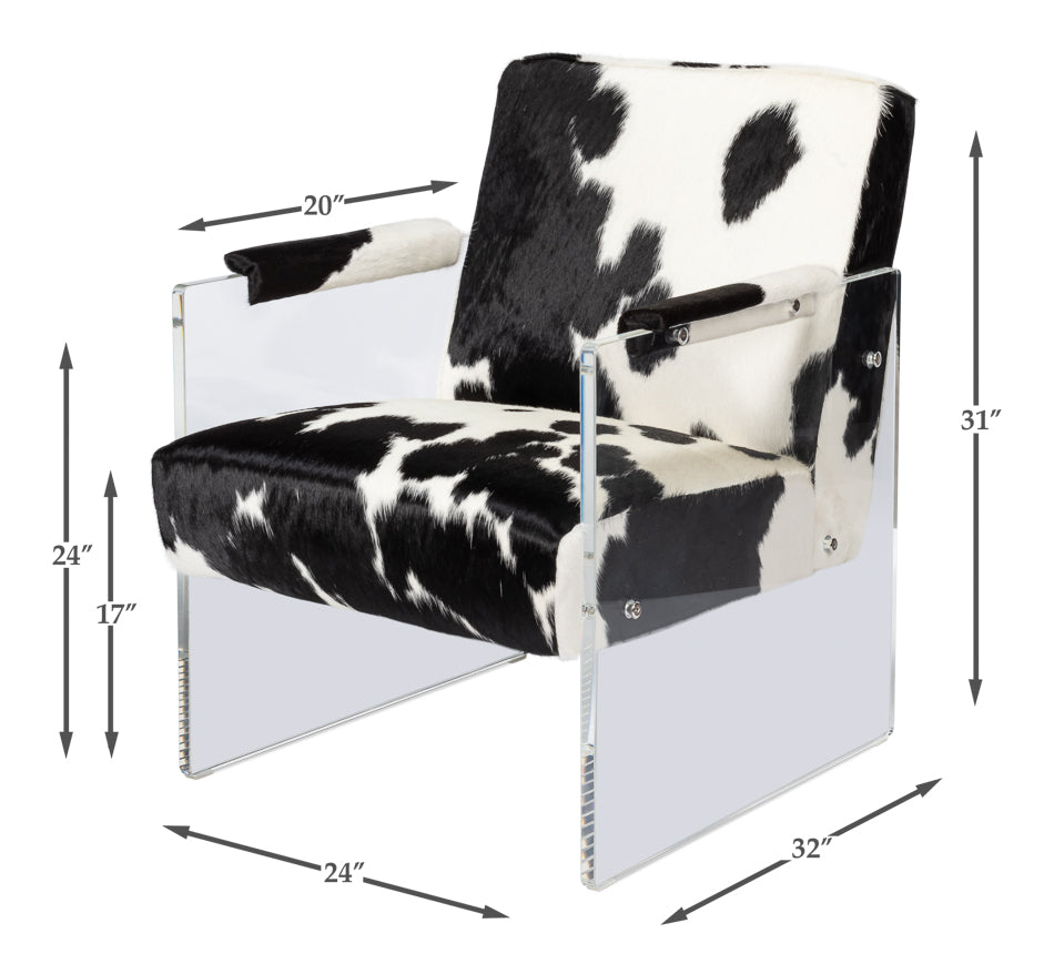 American Home Furniture | Sarreid - Holloway Armchair - Black & White