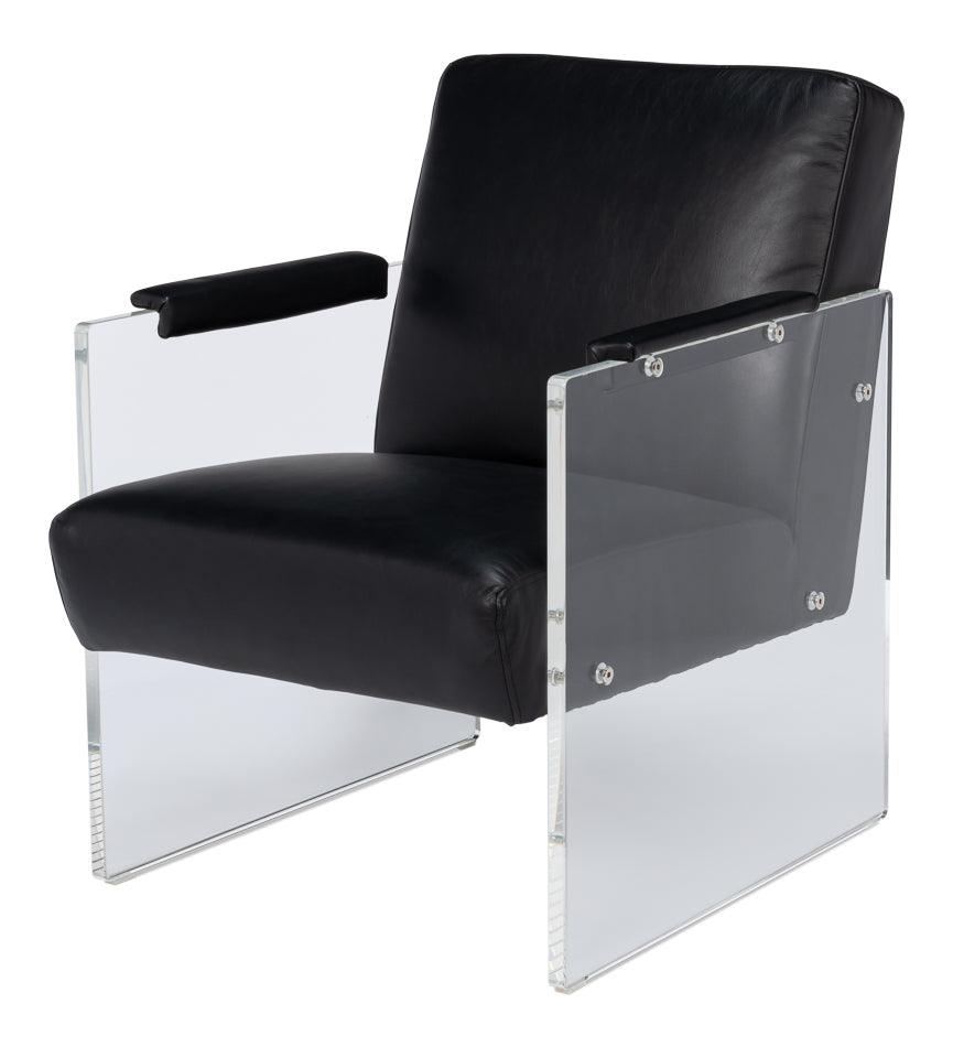 Sarreid Holloway Armchair - Onyx Black ACCENT + LOUNGE CHAIRS