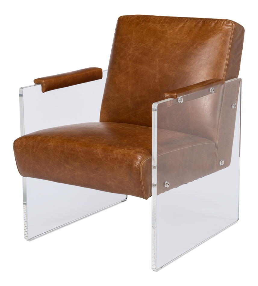 American Home Furniture | Sarreid - Holloway Armchair - Cuba Brown