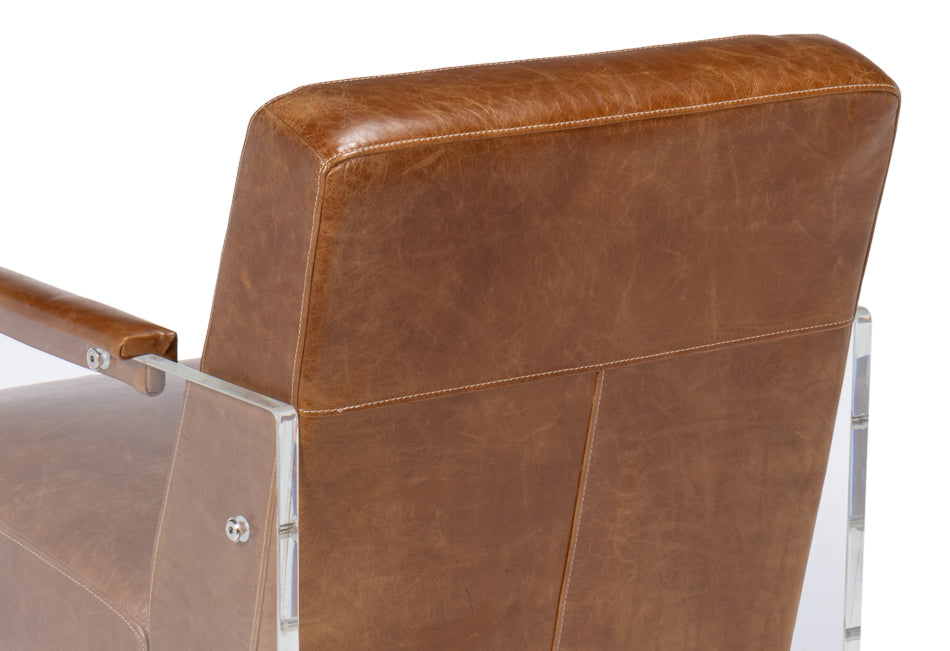 American Home Furniture | Sarreid - Holloway Armchair - Cuba Brown