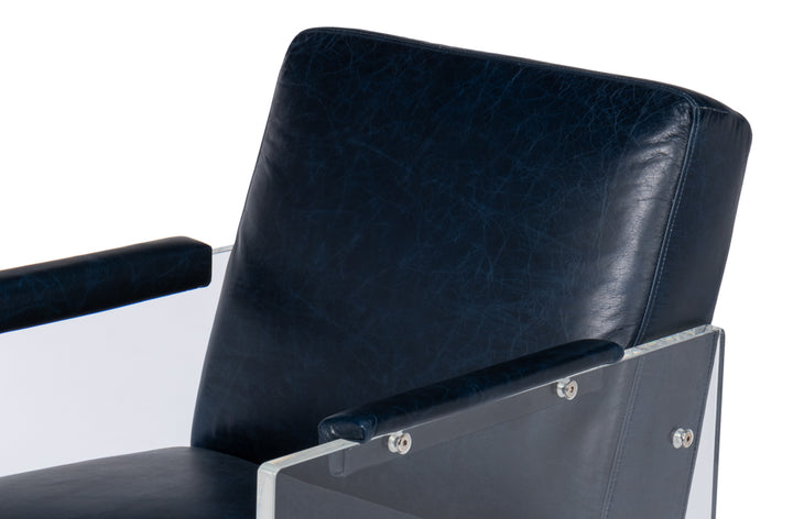 American Home Furniture | Sarreid - Holloway Armchair - Chateau Blue