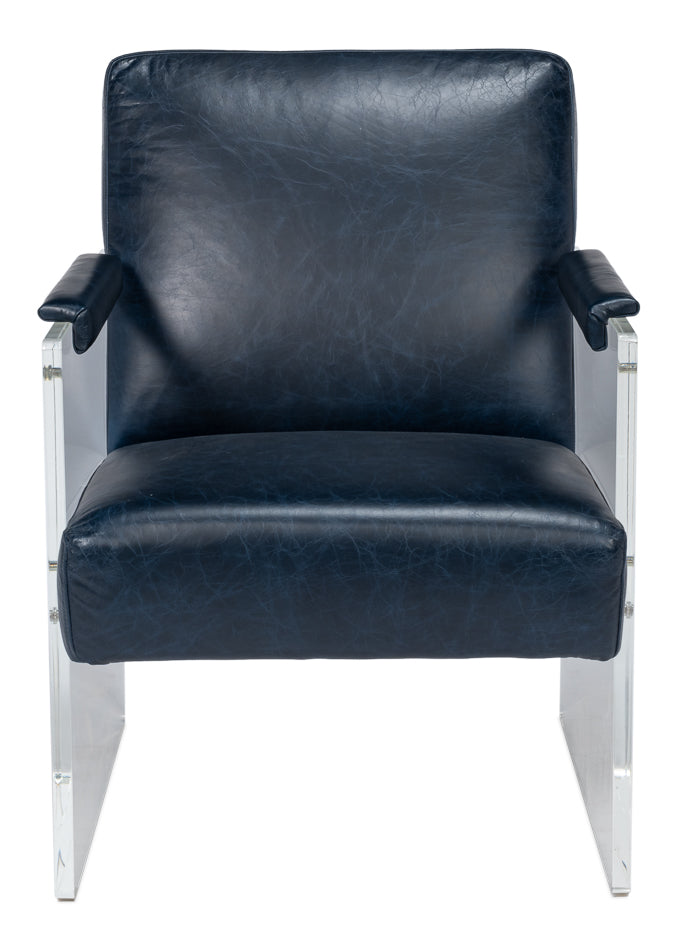 American Home Furniture | Sarreid - Holloway Armchair - Chateau Blue