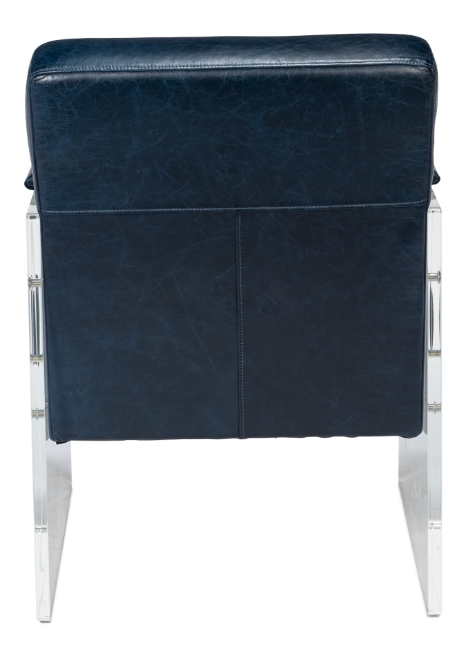 American Home Furniture | Sarreid - Holloway Armchair - Chateau Blue