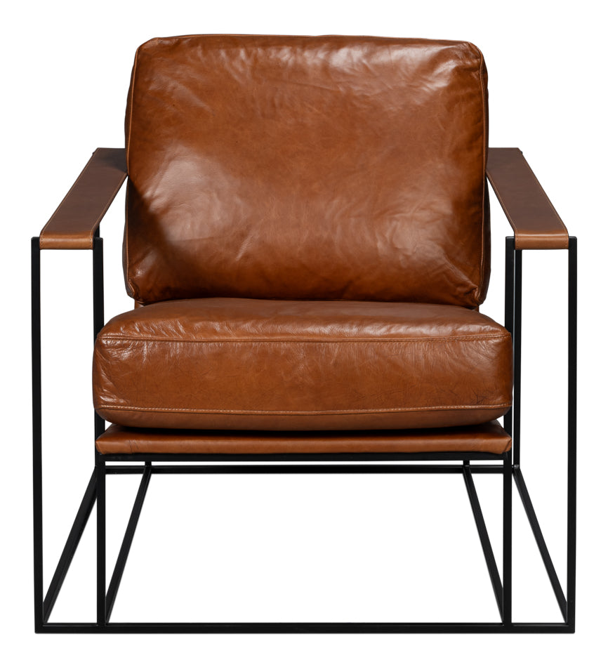 American Home Furniture | Sarreid - Oryan Chair - Havana Brown