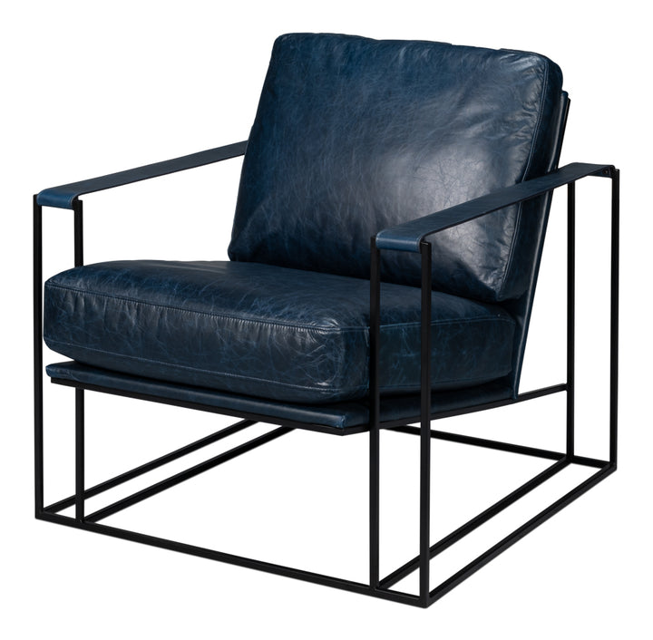 American Home Furniture | Sarreid - Oryan Chair - Chateau Blue