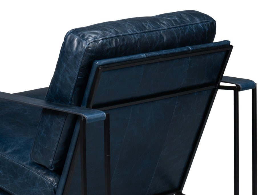 American Home Furniture | Sarreid - Oryan Chair - Chateau Blue