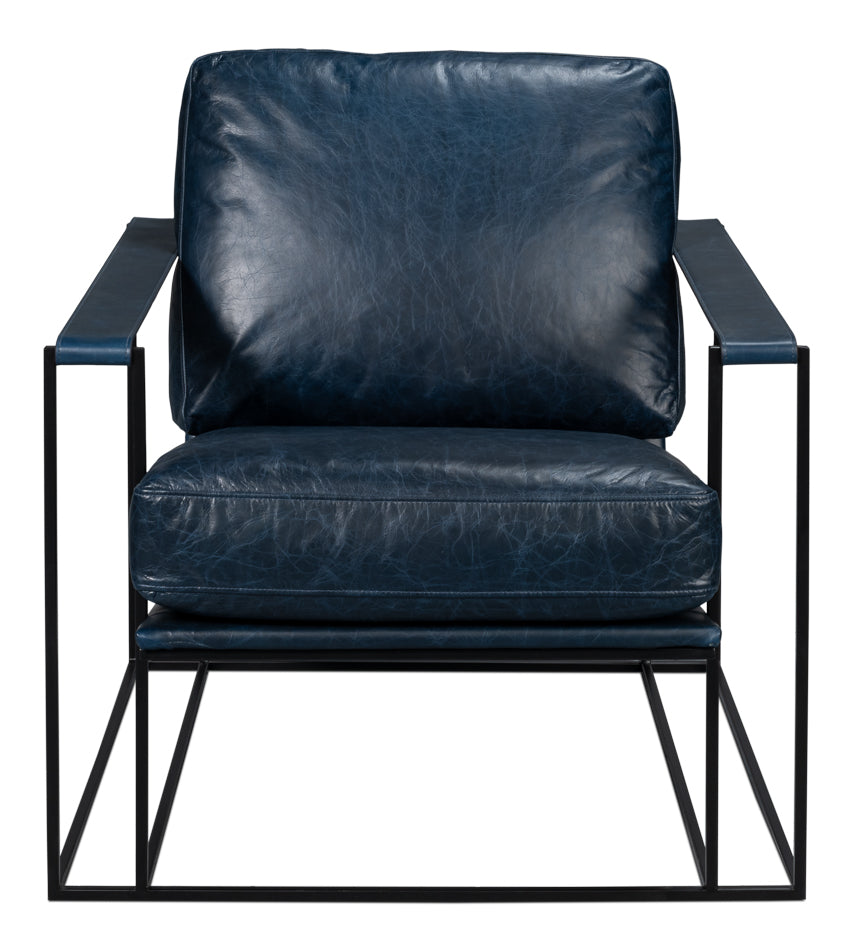 American Home Furniture | Sarreid - Oryan Chair - Chateau Blue