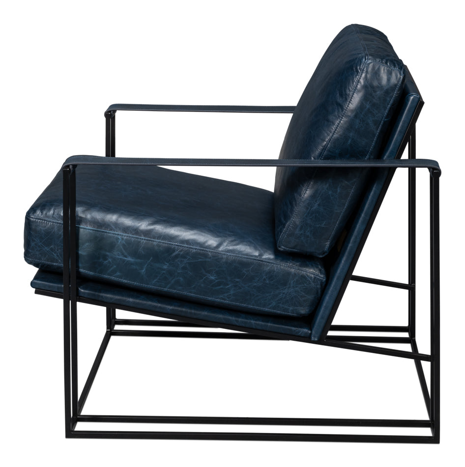 American Home Furniture | Sarreid - Oryan Chair - Chateau Blue