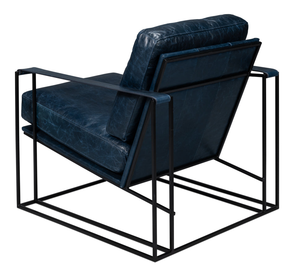 American Home Furniture | Sarreid - Oryan Chair - Chateau Blue