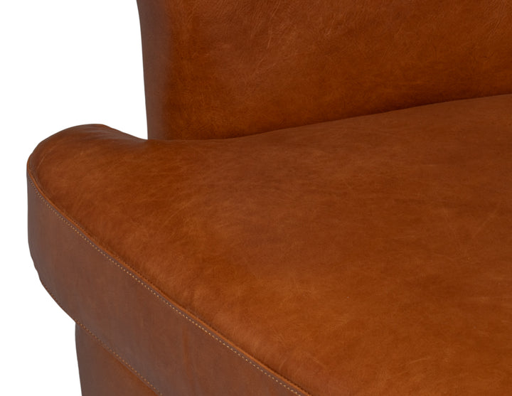 American Home Furniture | Sarreid - Mcmillan Distilled Leather Sofa Brown