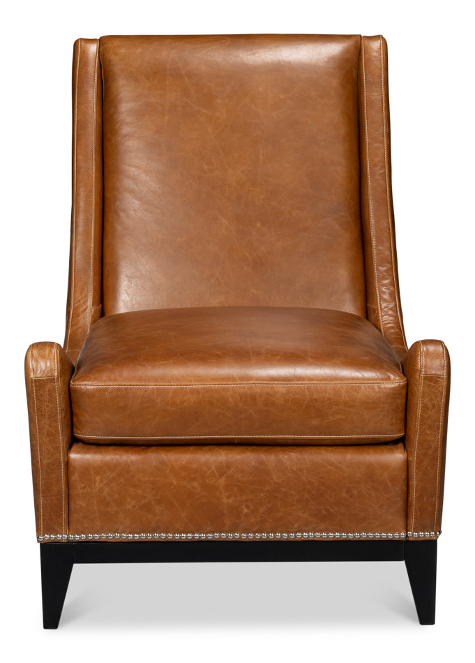 American Home Furniture | Sarreid - Brandy Accent Chair - Cuba Brown