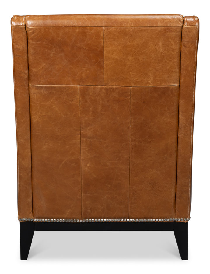 American Home Furniture | Sarreid - Brandy Accent Chair - Cuba Brown